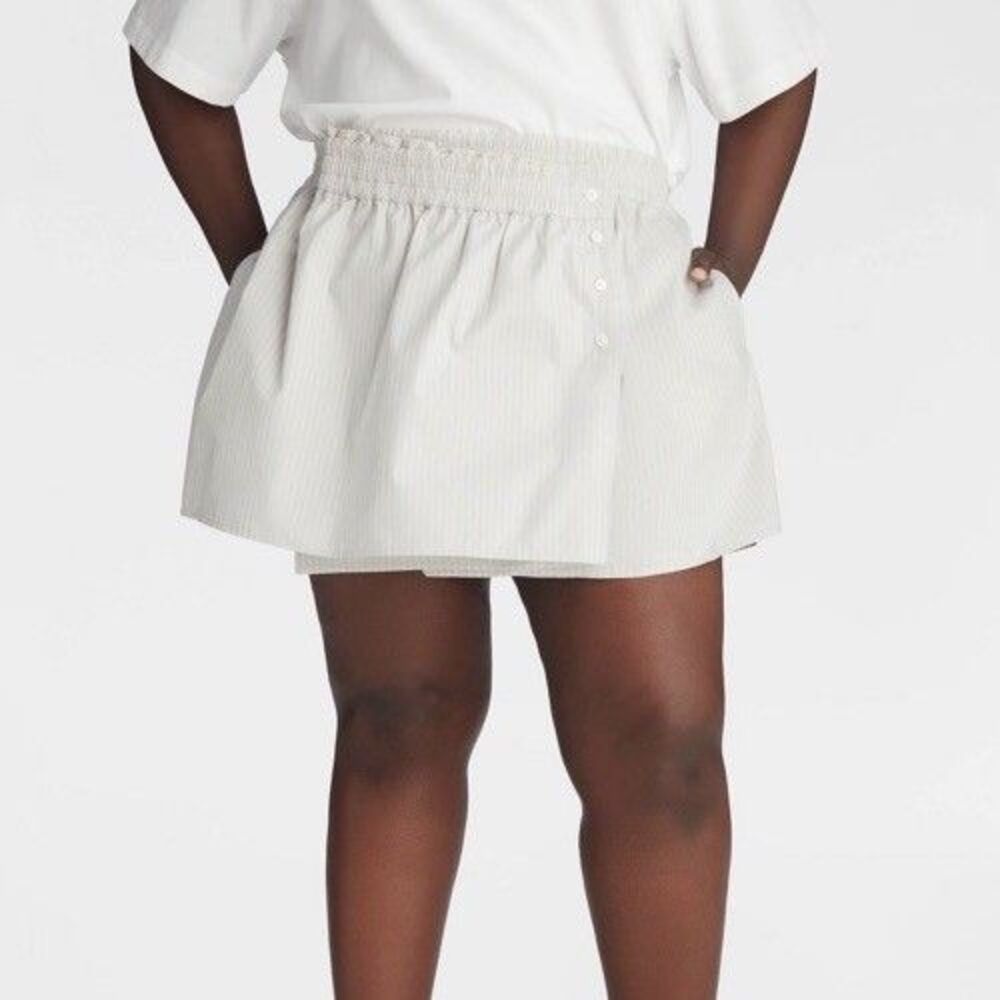 KBB |  Striped Mini Wrap Skirt Asymmetrical XXL